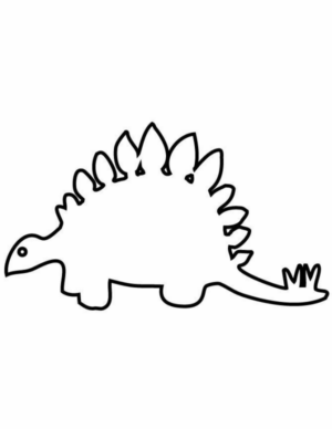 Disegno di Stegosauro da stampare e colorare 12