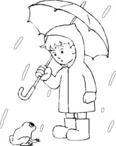 Disegno di pioggia da stampare e colorare 54