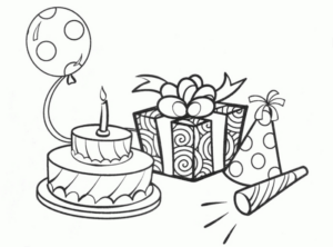 Disegno di compleanno da stampare e colorare 57