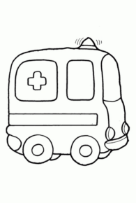 Disegno di ambulanza da stampare e colorare 3