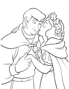 Disegno di Biancaneve e i sette nani da stampare e colorare 45 Disegno di Biancaneve e i sette nani da stampare e colorare 45