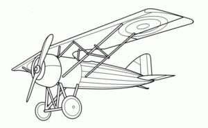 Disegno di aereo militare da stampare e colorare 7