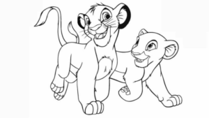 Disegno di Re Leone da stampare e colorare 255