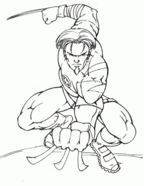 Disegno di Wolverine da stampare e colorare 7