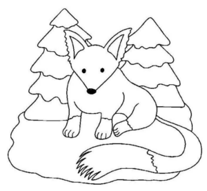 Disegno di volpe da stampare e colorare 128