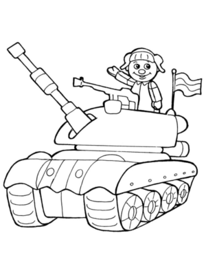 Disegno di carro armato da stampare e colorare 14