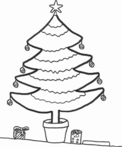 Disegno di albero di Natale da stampare e colorare 81