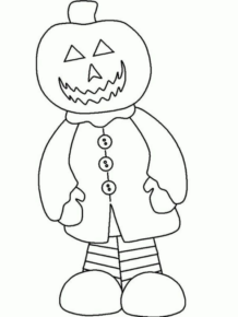 Disegno di zucca di Halloween da stampare e colorare 6