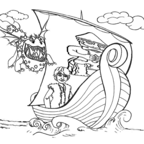 Disegno di Dragon Trainer da stampare e colorare 1