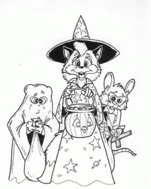 Disegno di bambino ad Halloween da stampare e colorare 32