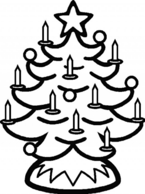 Disegno di albero di Natale da stampare e colorare 38 Disegno di albero di Natale da stampare e colorare 38