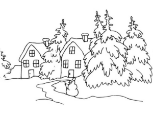 Disegno di paesaggio da stampare e colorare 86