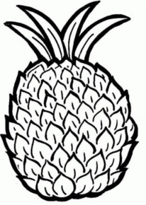 Disegno di ananas da stampare e colorare 3