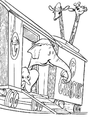 Disegno di Dumbo da stampare e colorare 27