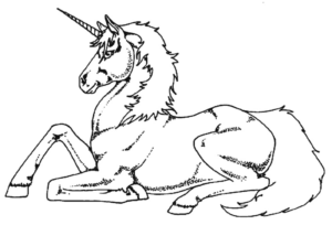 Disegno di unicorno da stampare e colorare 117