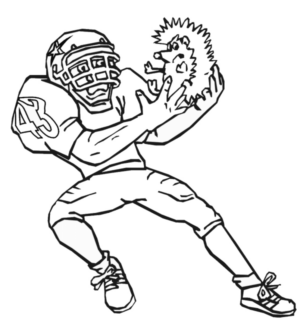 Disegno di football americano da stampare e colorare 105