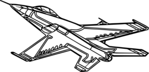 Disegno di aereo militare da stampare e colorare 65