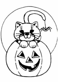 Disegno di zucca di Halloween da stampare e colorare 204
