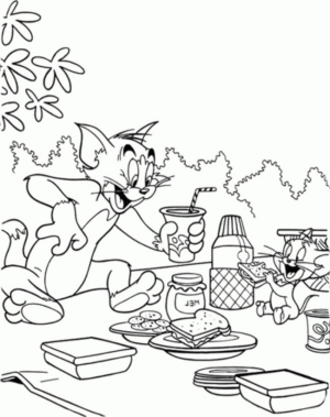Disegno di Tom e Jerry da stampare e colorare 17