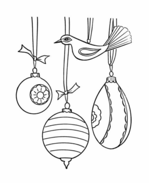 Disegno di palla di Natale da stampare e colorare 67