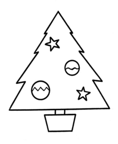 Disegno di albero di Natale da stampare e colorare 41 Disegno di albero di Natale da stampare e colorare 41