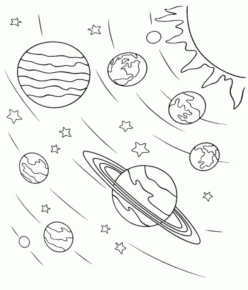 Disegno di pianeta da stampare e colorare 17