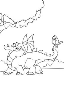 Disegno di dragone da stampare e colorare 143