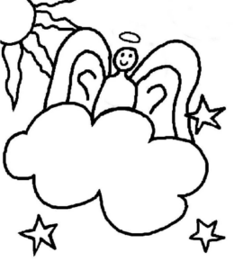 Disegno di angelo da stampare e colorare 36
