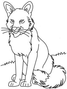 Disegno di volpe da stampare e colorare 12