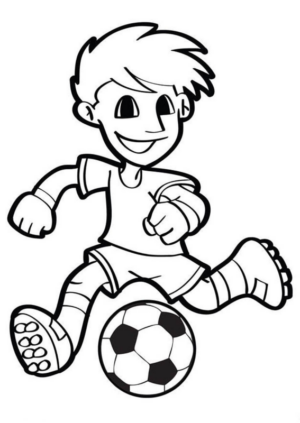 Disegno di calcio da stampare e colorare 92
