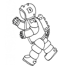 Disegno di astronauta da stampare e colorare 18
