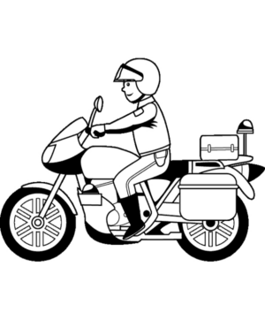 Disegno di moto da stampare e colorare 42