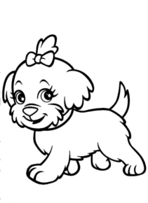 Disegno di cane da stampare e colorare 257