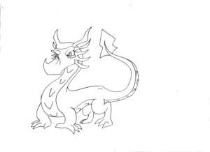 Disegno di dragone da stampare e colorare 121