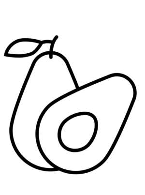 Disegno di pera da stampare e colorare 3