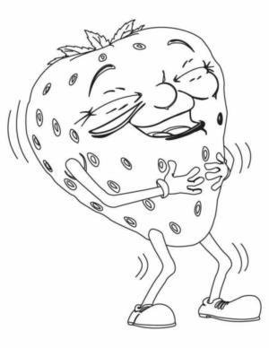 Disegno di fragola da stampare e colorare 23