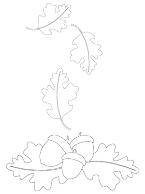 Disegno di foglia da stampare e colorare 113