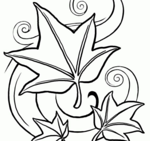 Disegno di foglia da stampare e colorare 47