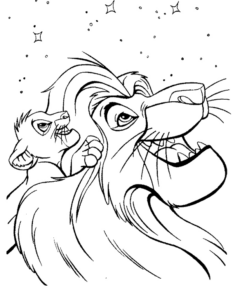 Disegno di Re Leone da stampare e colorare 210