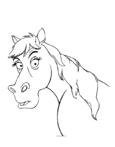 Disegno di cavallo da stampare e colorare 98