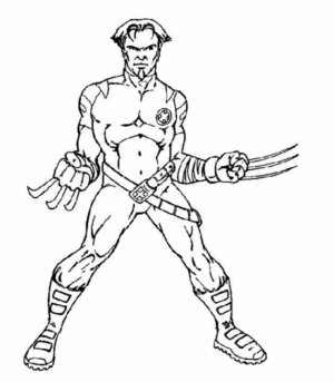 Disegno di Wolverine da stampare e colorare 13