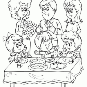 Disegno di compleanno da stampare e colorare 34