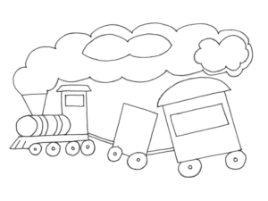 Disegno di treno da stampare e colorare 56