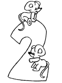 Disegno di numero da stampare e colorare 7