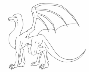 Disegno di dragone da stampare e colorare 13