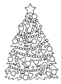Disegno di albero di Natale da stampare e colorare 167 Disegno di albero di Natale da stampare e colorare 167