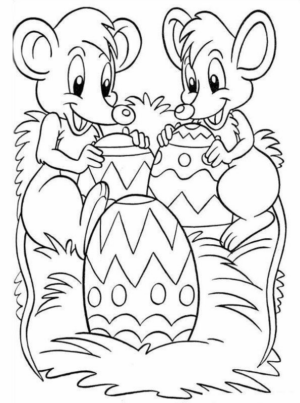 Disegno di uovo di Pasqua da stampare e colorare 266