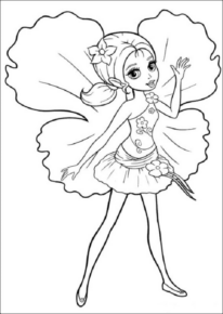 Disegno di Barbie Fatina da stampare e colorare 10
