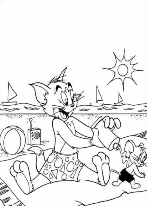 Disegno di Tom e Jerry da stampare e colorare 89