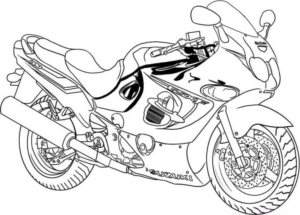 Disegno di moto da stampare e colorare 55
